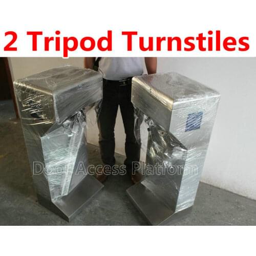 2 pcs of Tripod Turnstile machine,Security gate door access control system, Turnstile gate safety solution no controller pcb kit