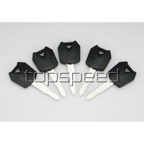 5 PCS Black Blank Key Uncut For Kawasaki Ninja ZX6R ZX10R ZX12R ZRX1200R EN6N Motorcycle