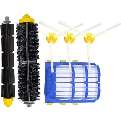 8 Pcs Sweeping Robot Rolling Brush Dide Brush Filter Screen Matching Accessories Duitable For iRobot Roomba 600 Series, Etc