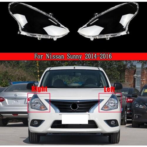 Car Front Headlamp Lens Lampshade Lampcover For Nissan Sunny 2014 2015 2016 Car Replacement Auto Shell Cover Bright Lamp Shade
