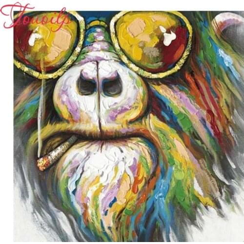 5D Diy Diamond embroidery new Rasta Aap Of living room wall stickers broderie diamant plein Diamond painting clock stickers