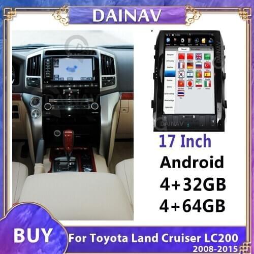Vertical Screen Car GPS Navigation For Toyota Land Cruiser LC200 2008 2009 2010 2011 2012 2013 2014 2015 Android Car DVD Player