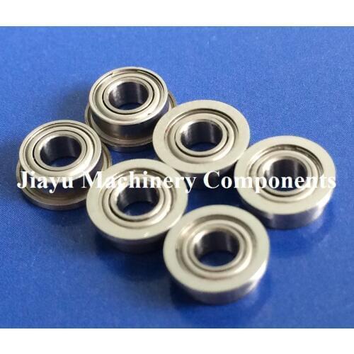 Free Shipping 50 PCS FR144ZZ Flange Bearings 1/8 x 1/4 x 7/64 inch Flanged Ball Bearings RIF-418ZZ