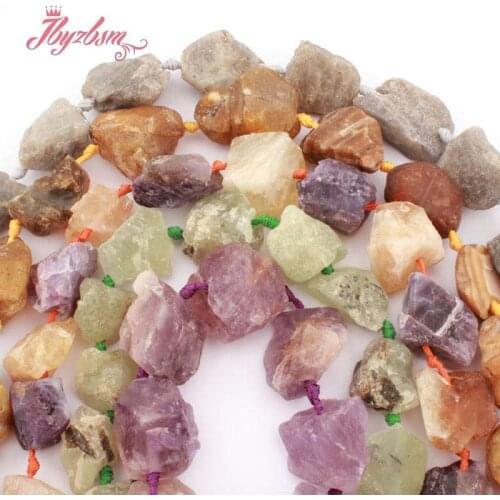 Crude Rough Freefrom Beads 10-13x15-25mm Natural Stone Spacer Beads for DIY Accessories Necklace Bracelets Jewelry Making 15"