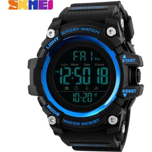 SKMEI Chronograph Men Sports Watch Countdown 2Time Alarm Fashion Digital Watch 5Bar Waterproof Wristwatches Relogio Masculino