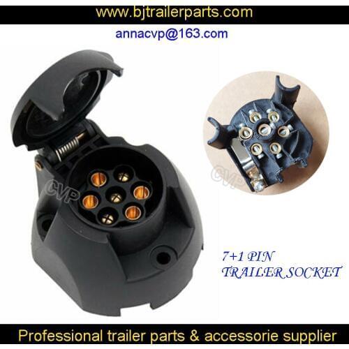 CVP 7+1 pin 12V car van caravan trailer female plug plastic socket light wiring connector trailer electrics trailer parts