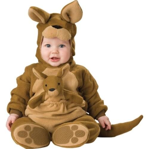 Baby Boys Girls Kangaroo Cartoon Animals Cosplay Costumes Kid Christmas Halloween Jumpsuit Newborn Infant Photography Prop