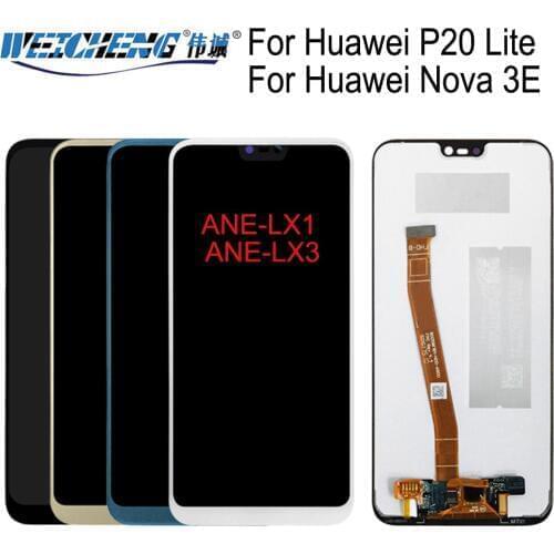 For Huawei P20 Lite ANE-LX1 ANE-LX3 LCD Display+Touch Screen Digitizer Assembly 2280*1080 For Huawei Nova 3E