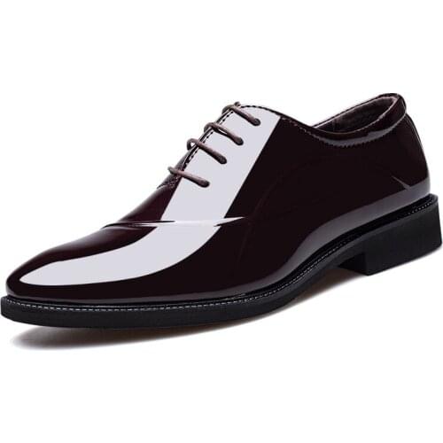Jiansen Men's Patent Leather Shoes