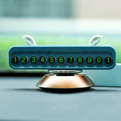 Car Temporary Parking Card 3D Cartoon Hidden Phone Number Plate Sticker Fashion Parking Stop Sign for Car Automobile Accessories