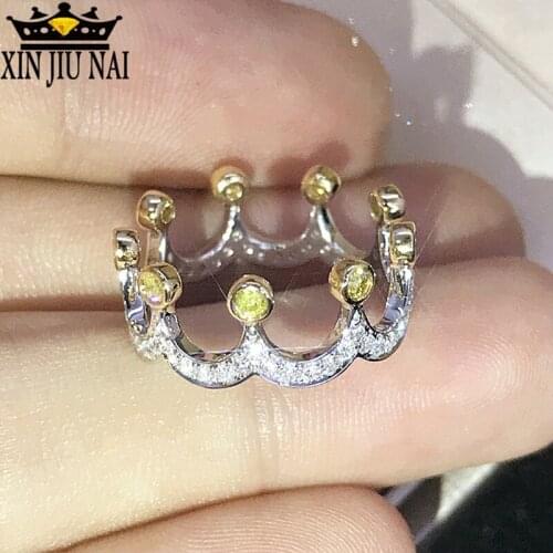 2019 Princess Cubic Zirconia Heart Crown Ring Jewelry Engagement Wedding Party Rings For Women Wedding Jewelry diamond Gifts