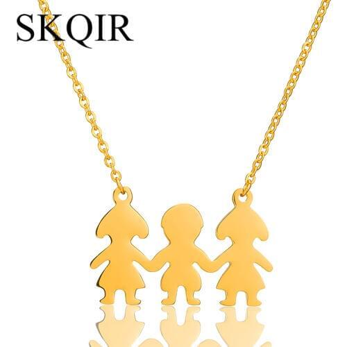 Boy Girls BFF Friend Choker Chain Rose Gold Silver Color Stainless Steel Love Family Bother Sisters Gift Necklace Femme Jewellry