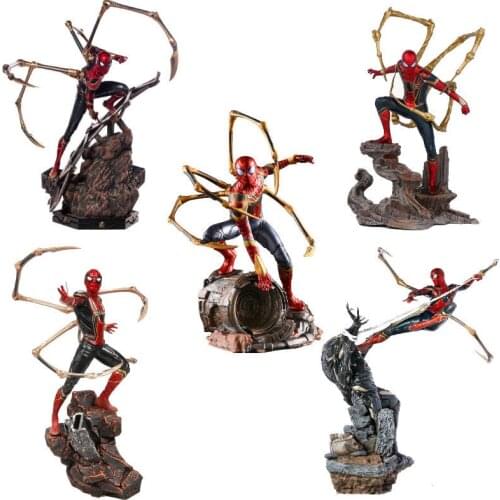Marvel Infinity War Spider-Man Figure Avengers XM GK Venom Deadly Guardian Figure Model Statue Green Magic Wave Figure