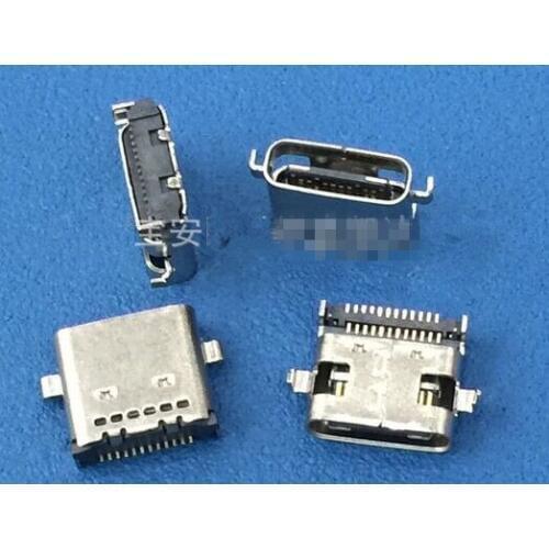 MICRO USB 24PIN 3.1 type-c.heavy plate tail plug pin flat ,IPAD Female plug pin 4pin Fixed PCB,new and original