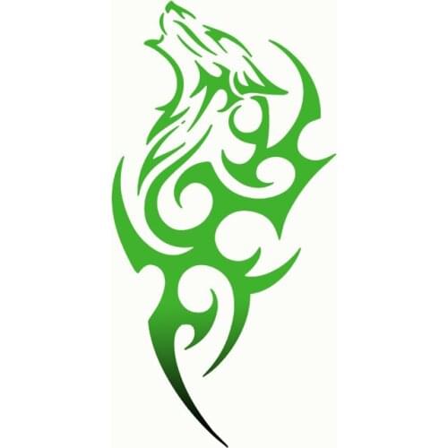 DecalsMe Car Sticker Strong Animal Wolf Vinyl Decal Art Cartoon Pattern Funny Vinyl Decals For Auto Window Motorcycle Decor