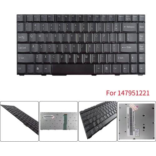 NEW Black keyboard Replacement US VGN-FJ Series 147951221 for Sony VAIO