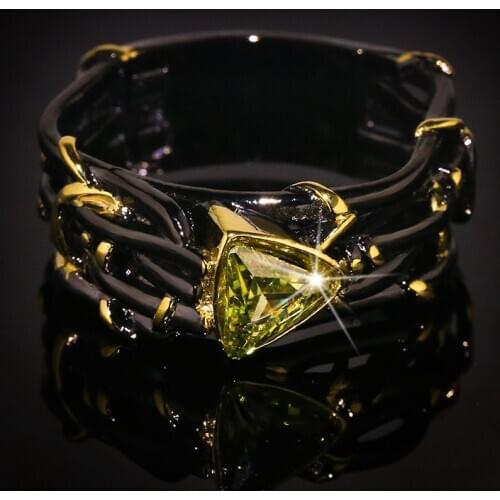 2021 new fashion yellow black color eternity band ring for girl lovers love party gift jewelry wholesale moonso R5840