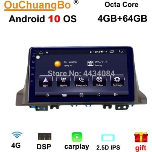 Ouchuangbo IPS screen car GPS Receiver radio for JAC S4 20 support 8 cores 4+64 split screen carplay DSP android 10.0 OS