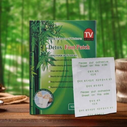 100pcs/10box New Factory Bamboo Detox Foot Patch With Adhesive Sheets Detox Foot Pads Release Toxins Health Care Massage