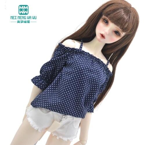 Fits 58-60CM 1/3 BJD SD DD Toys Ball Jointed Doll clothes Fashion polka dot shirts, short skirts, shoes