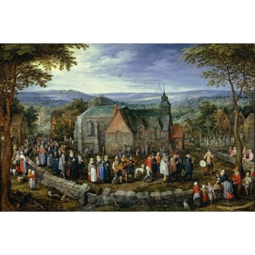Canvas Prints(Bruegel the Country Wedding ) Free shipping Wall art canvas prints Oil painting without frame 13-Jzyh- (11)
