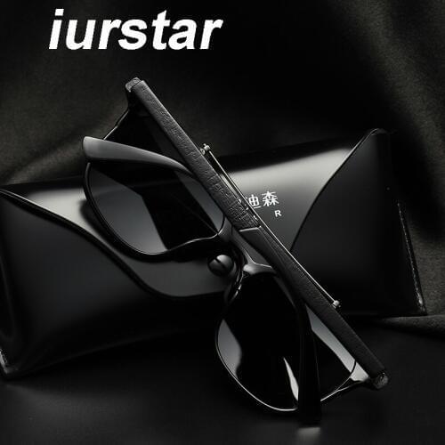 Luxury Brand Designer Polarized Men Sunglasses Semi-Rimless frame Driving glasses Polarizing Lenses Plank Frame Cool sunglasses