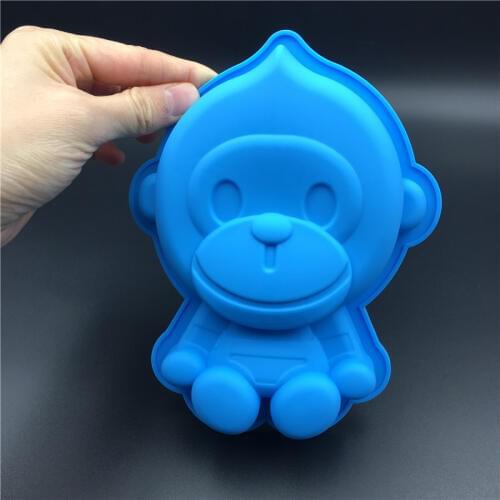 PEIPINGKE Single Monkey Shaped Silicone Cake Mold Handmake DIY Bread Mould Silicone Moulds For Cake Decorations