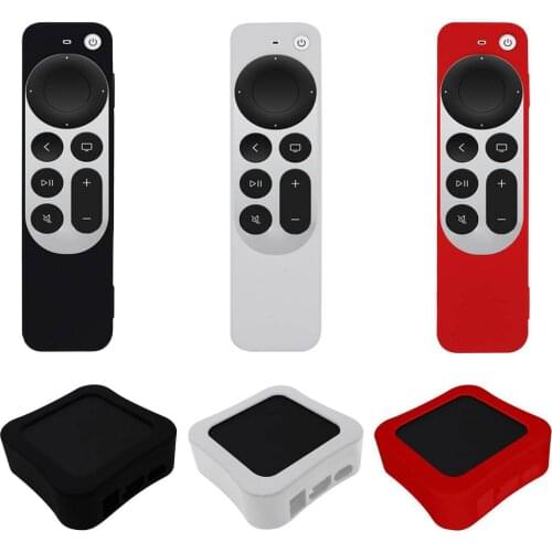 Silicone Remote Protective Shell For Apple TV 4K Siri Remote 2021 Anti-Slip Shockproof Soft Case Cover Remote Protective Case