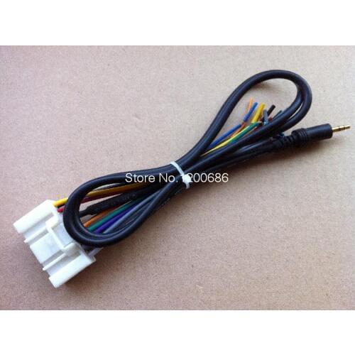 Special wire harness of modern coupe old CD male plug with AUX audio input cable 24 pin wire harness