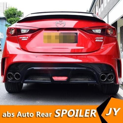 For Mazda 3 Axela RS Spoiler 2014-2017 Mazda 3 Axela Spoiler RSD ABS plastic Material Car Rear Wing Color Rear Spoiler