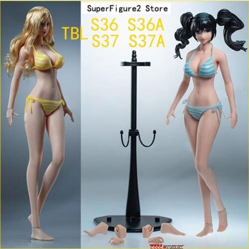TBL S36 S36A S37 S37A 1/6 Pale Skin Large Breast Female Seamless Body Super Flexible Anime Girl Action Figure Model Toys Doll