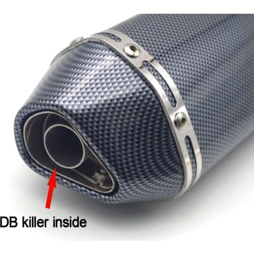 Universal Motorcycle Exhaust Pipe 51mm Scooter Exhaust Muffler escape moto DB Killer FOR yamaha tdm 900yamaha r1 2015benelli 500