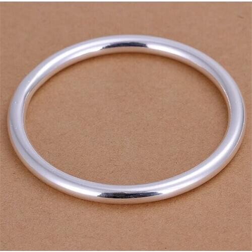 KN-B081 Wholesale Silver Color Bangles Factory Price 925 Free Shipping New Arrival Fashion Jewelry Finished Round Bangle