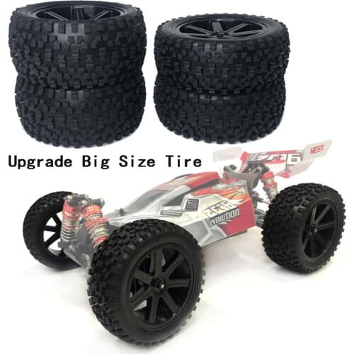 Upgrade Large Front Rear Tires Widening Tires for WLtoys 144001 124018 124019 12428 A- B- C Feiyue FY-03 RC Car Spare Parts