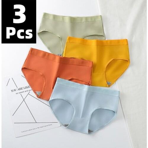 Womens Underpants Soft Cotton Panties Girls Solid Color Briefs Panty Traceless Sexy Lingerie Female Underwear M-XXL Panty