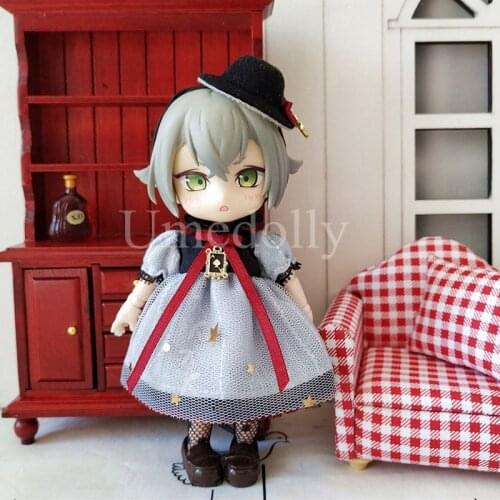 1 Set cute magician ob11 dress + headwear + socks clothes outfits for obitsu 11 doll Accessories