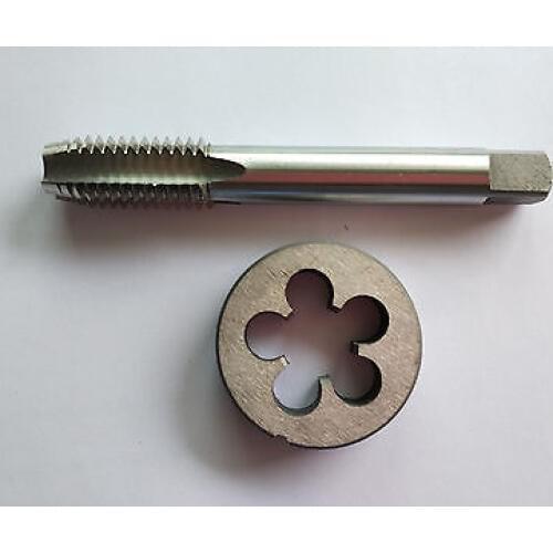 1pc HSS M18 X 1mm Plug Left Tap and 1pc M18 X 1.0mm Left Die Threading Tool