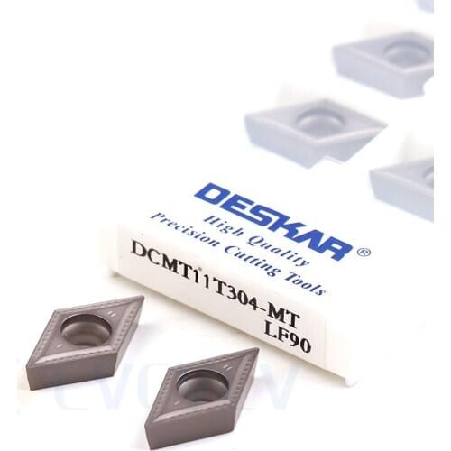 10pcs DCMT11T304 MT LF90 High quality Cermet material Carbide inserts CNC Steel turning tool Turning inserts CNC lathe cutter