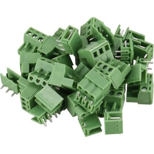 20 Pcs 5.08mm 3 Way PCB Mount Screw Terminal Block for 14-22 AWG Wire