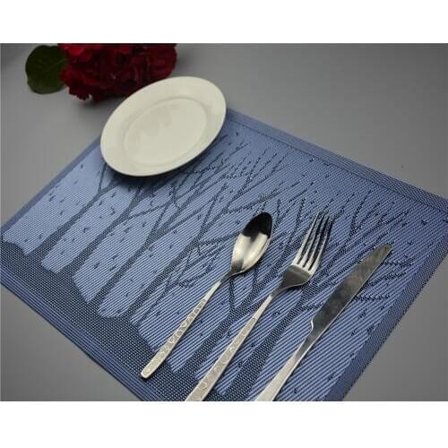 4pcs/Lot 3 Colors Placemat fashion pvc dining table mat disc pads waterproof table cloth pad slip-resistant pad J0802