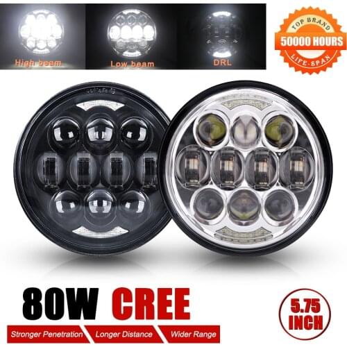 5.75 inch Motorcycle Moto LED Projector Halo Headlight With DRL Harley Lamp Housing Bucket For Dyna Sportster 883 XL1200 Iron