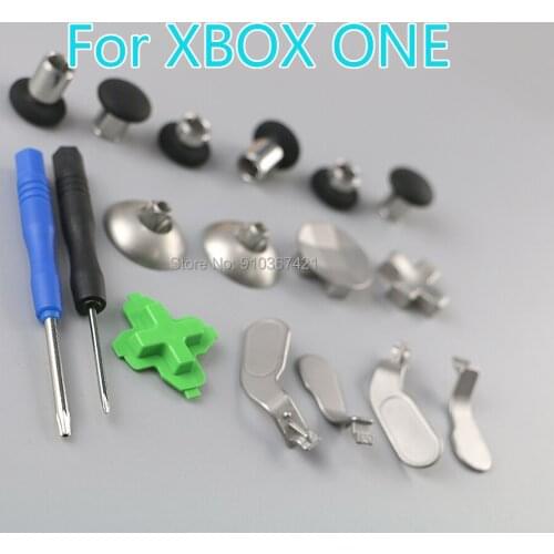 5sets Replacement Full Set Joystick Caps DIY Kit Button Paddles For XBOX One Elite Gamepad Joystick Controller Repair Part