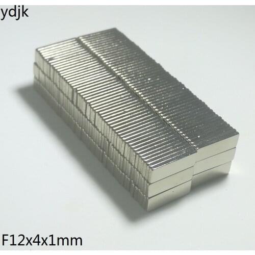 50pcs/LOT N35 Rectangular magnet 12 x 4 x 1 Super Strong Neodymium magnet 12*4*1 magnet 12x4x1