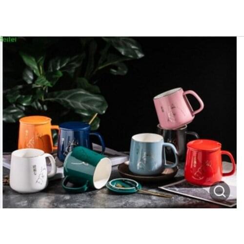 550ml Cartoon Totoro Animals Mug Ceramic Cute Couple Cup Coffee Milk Cup Children Birthday Gift