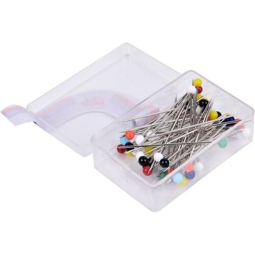 50pcs Round Pearl Head Dressmaking Pins Weddings Corsage Florists Sewing Pin DIY Crafts Accessories