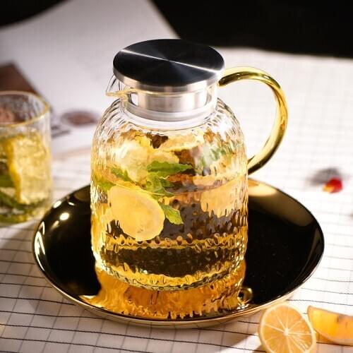 Cold Water Bottle, Glass Water Bottle, Household Teapot, Cool White Water Bottle Set, Large Capacity Water Bottle