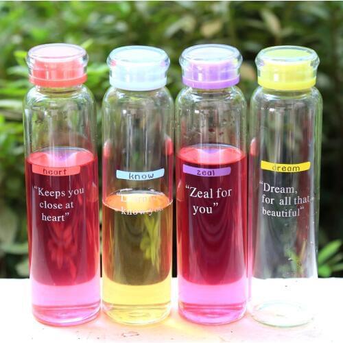 Water Bottle Drinking Bottle Fashion Multi Color Popular Glass Sports bottles Readily Bottle for Water 20ML