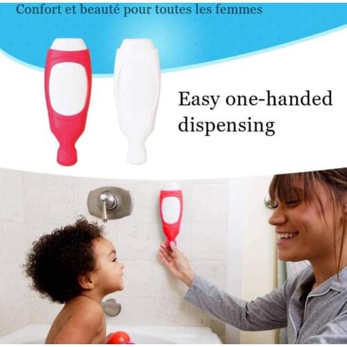 Shower Dispenser Wall-mounted Leak-Proof Silicone Useful Shampoo Squeeze Storage Sleeve Bath Accessories Home Organization