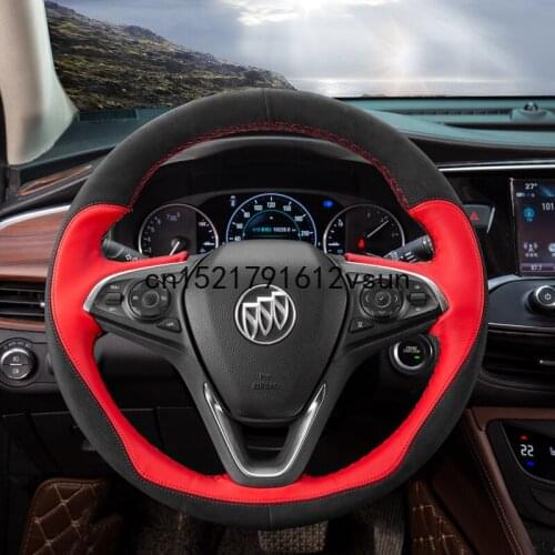 DIY Car Stitching Customized Steering Wheel Cover For Buick Envision VERANO GL6 GL8 Car Accessories