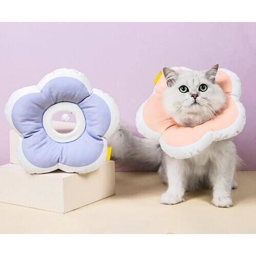 Flower Shape Design Anti-bite Anti-licking Neck Ring Cat Dog Protective Circle Collar for Kitten Puppy Pet Supply Accessories